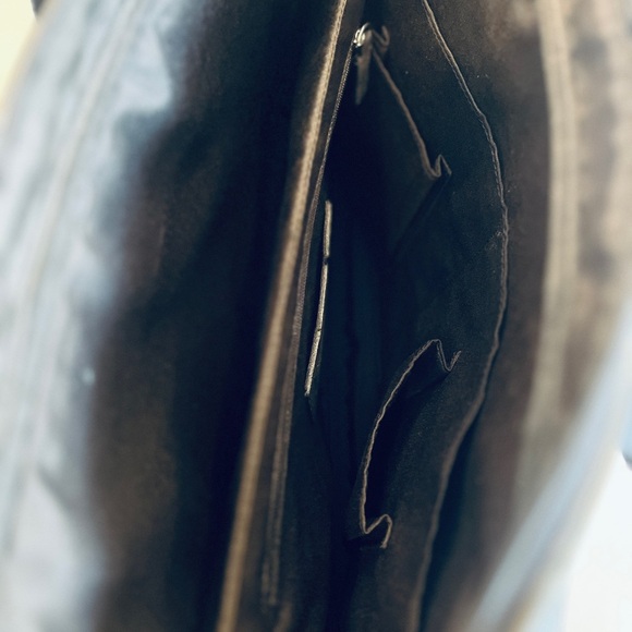 Coach Laptop Messenger Bag In Monogram Waxed Canvas - Grey - Picture 8 of 10